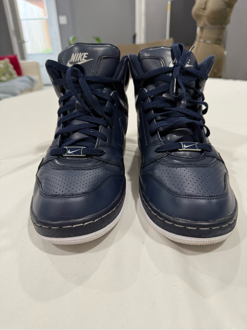 Nike Navy High-Top Sneakers with White Soles